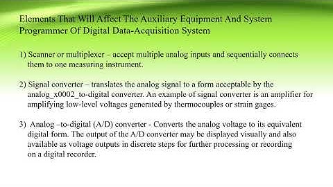 Telemetry and Data Acquisition
