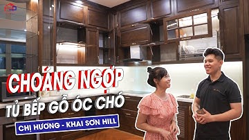 CHOÁNG NGỢP  với vẻ đẹp của tủ bếp gỗ óc chó nhà chị Hương - Khai Sơn| Nội Thất Hpro