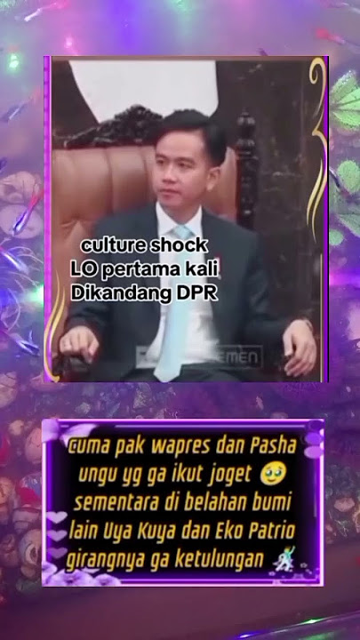 cuma pak wapres dan Pasha ungu yang gak ikut joget