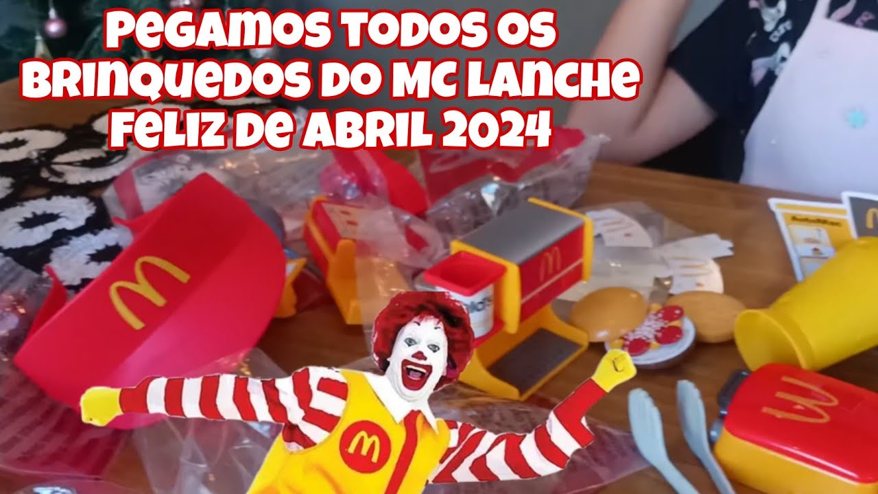 McDonald's | Pegamos TODOS os brinquedos do MC lanche feliz de abril de ...