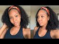 THIS LOOKS LIKE MY REAL HAIR! CURLY HUMAN HAIR HEADBAND WIG | ft. HerGivenHair