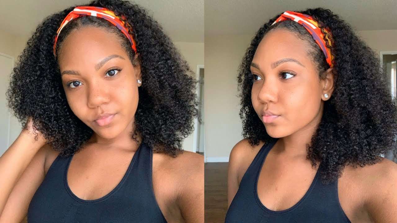 THIS LOOKS LIKE MY REAL HAIR! CURLY HUMAN HAIR HEADBAND WIG | ft. HerGivenHair