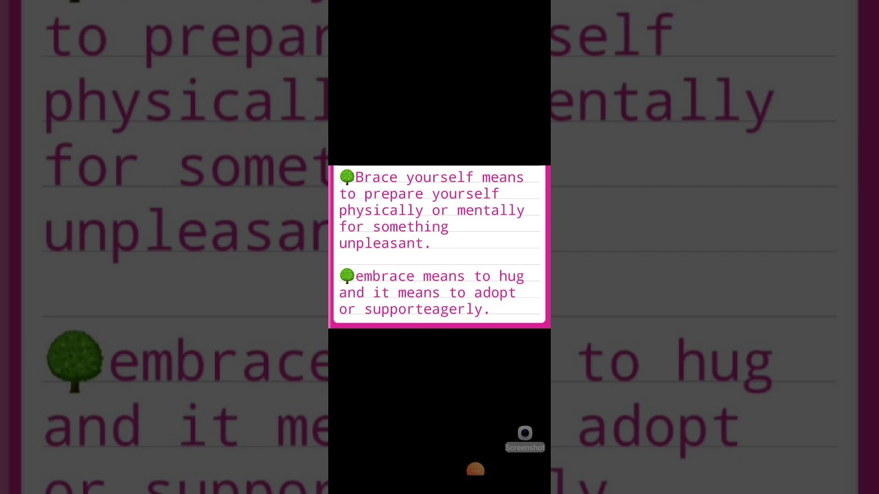 The difference between brace & embrace