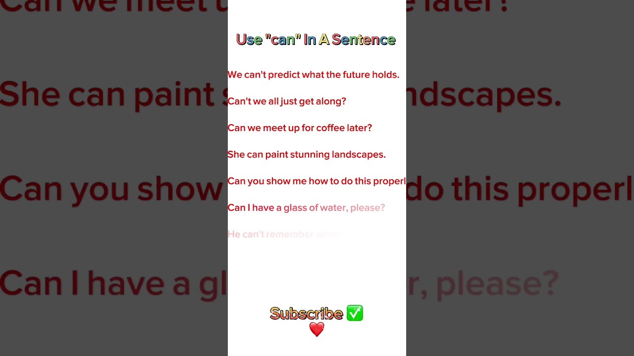 Use Can In A Sentence How To Use Can In A Sentence The Word Use Can In A Sentence How To Use Can In A Sentence The Word