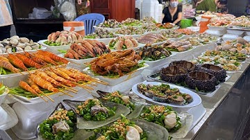 NHÌN ĂN ĐỨT THÁI LAN||CHỢ HẢI SẢN HÀNG DƯƠNG CẦN GIỜ||HẢI SẢN CHẾ BIẾN SẴN NHÌN LÀ ỨA NƯỚC MIẾNG!