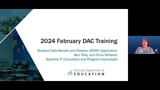 2024 February DAC Training - SDRR Application