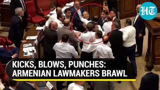 Watch Mass Brawl In Armenian Parliament How Lawmakers Kicked Punched Each Other