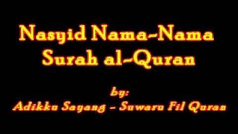Nasyid Nama Nama Surah Al Qur'an