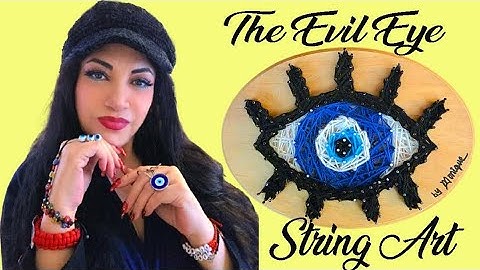 STRING ART AND NAILS THE EVIL EYE ARTWORK,  OJO TURCO HILORAMA ARTE CON HILOS Y CLAVOS.