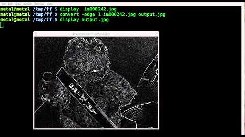 Imagemagick - Edge Effect - Tutorial - BASH - Linux