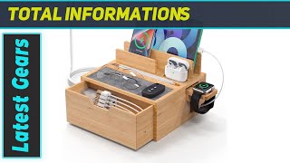 Pezin & Hulin Bamboo Charging Station Review: Organize & Charge Your Devices Effortlessly!