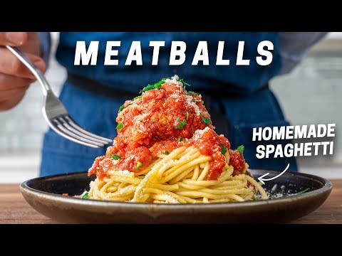 SPAGHETTI AND MEATBALLS (3 Tricks For Perfect Meatballs)