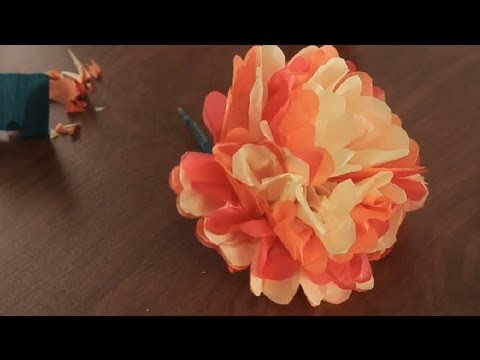 How to Make Paper Mexican Flowers : Paper Art Projects 