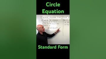 Write the Equation of a Circle in Standard Form Given Center and Radius