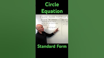 Write the Equation of a Circle in Standard Form Given Center and Radius