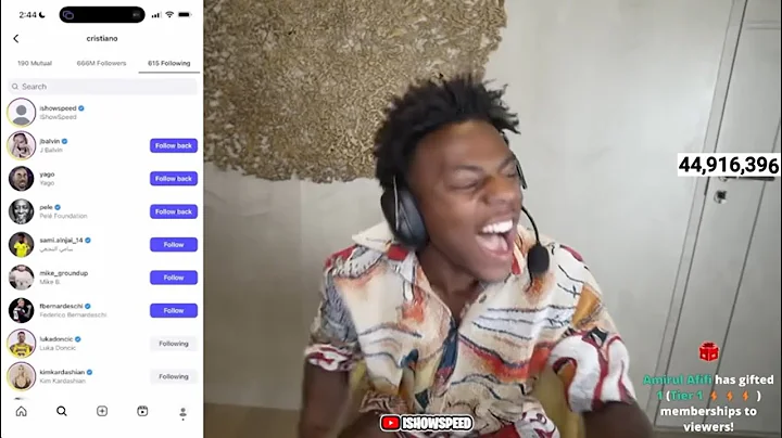 RONALDO FOLLOWED ISHOWSPEED ON INSTAGRAM...!!