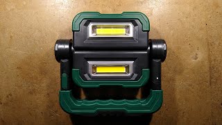 Inside a LIDL rechargeable work light and power bank (with schematic)