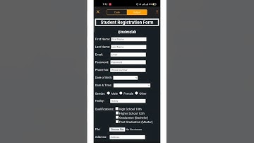 Hoe maak je een html-studentenregistratieformulier | html-formulier