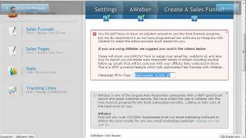 Fast Funnels : How to Copy the AWeber Campaign to Your AWeber Email List