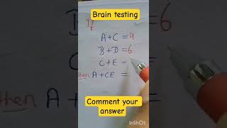 brain testing 🧐# only for genius# math IQ test