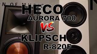 Kolumny Klipsch R 820F  vs Heco Aurora 700 - Porównanie modeli + Marantz PM7000N