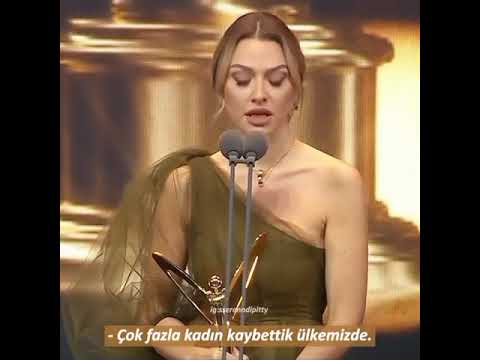 hadisenin bugünkü ödül aldıktan sonraki konuşması:) #hadise #altinkelebek #turkey t #bts