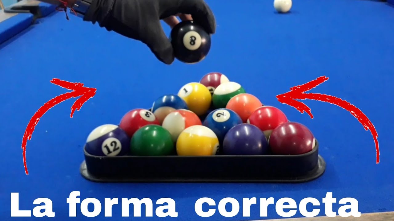 Escepticismo Jugar juegos de computadora Joya Como se colocan las bolas de Billar?🎱 | La forma correcta de poner las  Bolas de Billar. - YouTube