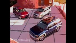 Motorweek 2002 Chevrolet Trailblazer, GMC Envoy, and Oldsmobile Bravada Road Test