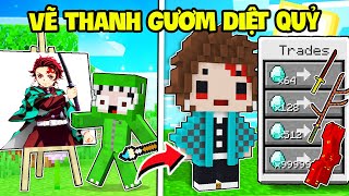 KHANGG BEDWARS THỬ THÁCH 24H VẼ THANH GƯƠM DIỆT QUỶ SỞ HỮU SỨC MẠNH QUỶ MUZAN TIÊU DIỆT NOOB TEAM