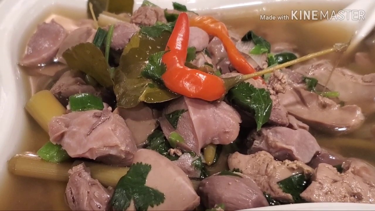 Chicken gizzard soup, hearts,livers,very good and spicy,[Mao"s Cooking