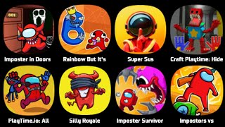 Imposter In Doors, Rainbow But It's Alphabet Lore, Super Sus, Craft Playtime, Silly Royale screenshot 5