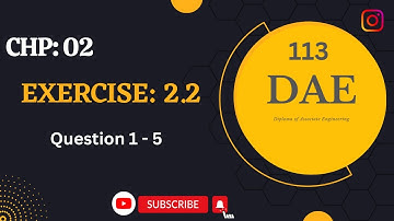 #DAE Math 113 1st Year: Applied Mathematics 113 Chapter 2 Exercise 2.2 Questions 1-5
