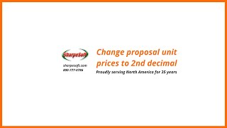 SharpeSoft: Change proposal unit prices to 2nd decimal screenshot 5