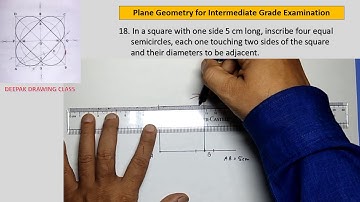 18 Inscribe four equal semicircles in a given square - Intermediate Plane Geometry