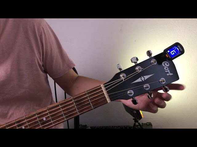 How to tune Guitar with tuner (AROMA AT-01A) class=
