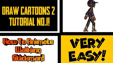 Draw Cartoons 2 Walking Tutorial (Very Easy Tutorial For Beginners)