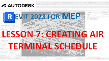 REVIT 2023 FOR MEP - Lesson 7 Creating Air Terminal Schedule