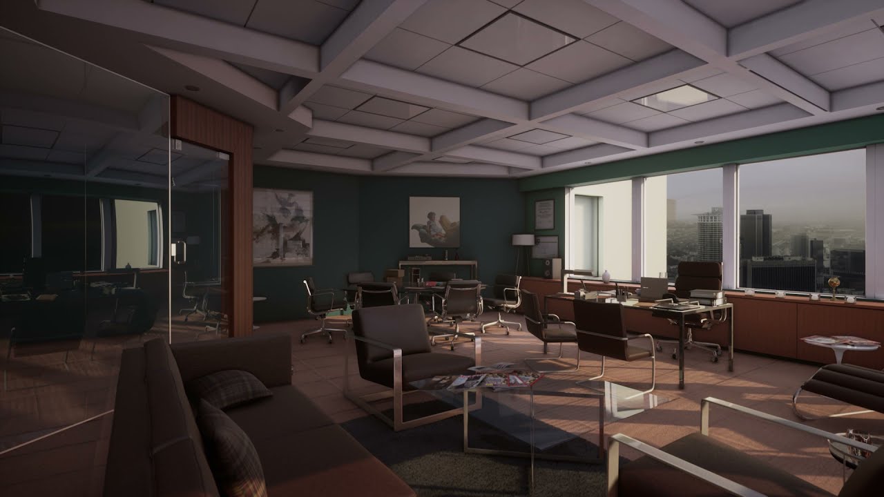 UE4 ArchViz Harvey Specter Office from the show "Suits" YouTube