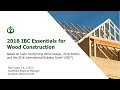 BCD430 – 2018 IBC Essentials for Wood Construction