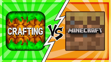 CRAFTING AND BUILDING VS MINECRAFT TRIAL || Game Comparison