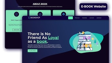 Responsive E Book Website Using HTML And CSS