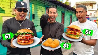 Probando COMIDA de $1 por 24 HORAS!! 🍔🌮