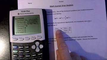 Math Journal: Error Analysis for Verifying Trig Identities
