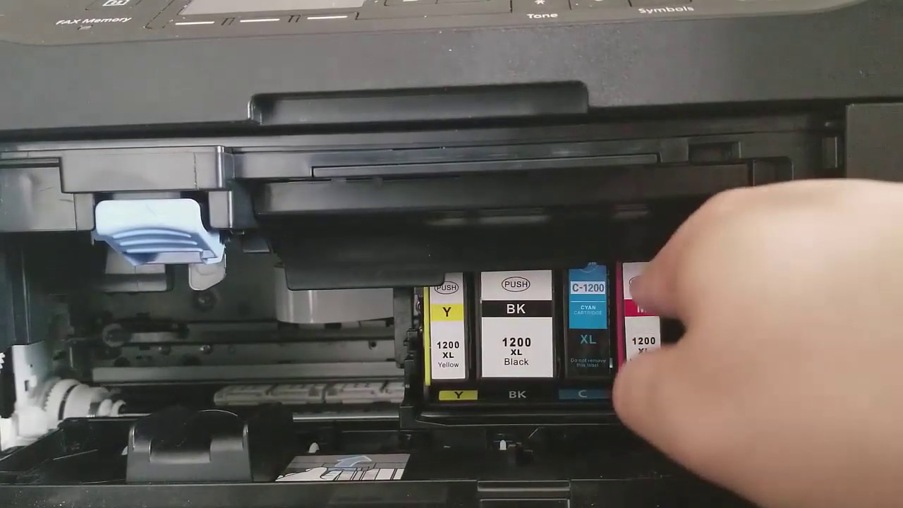 How to emergency remove ink Cartridge on Maxify MB2020 - YouTube