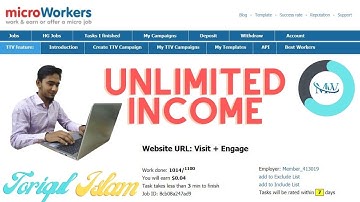 Online Income || How to do Website URL: Visit + Engage || Microworker Task