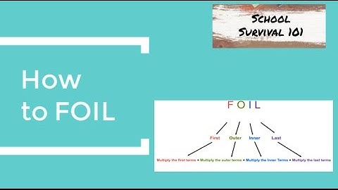 Multiplying Two Binomials: How to FOIL