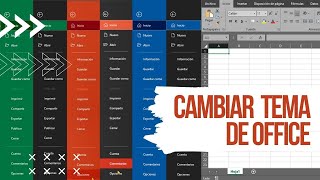 Cambiar TEMA de office - MULTICOLOR - GRIS OSCURO - BLANCO | Aprendiendo  Office - YouTube