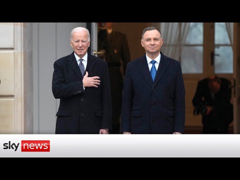 Joe Biden meets Poland's President Andrzej Duda
