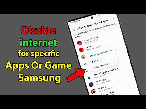 How to block internet access for specific apps in samsung phone