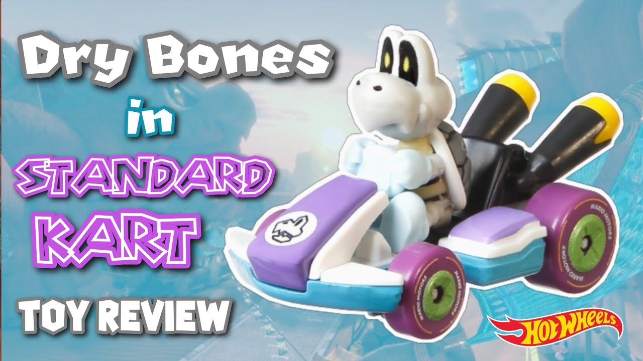 Dry Bones Hot Wheels in Standard Kart Toy Review Mario Kart Hot